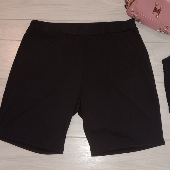 Athleisure Casual Sports Two-Piece High Elastic U-Shaped Sleeveless Camis Shorts - Picture 8 of 16